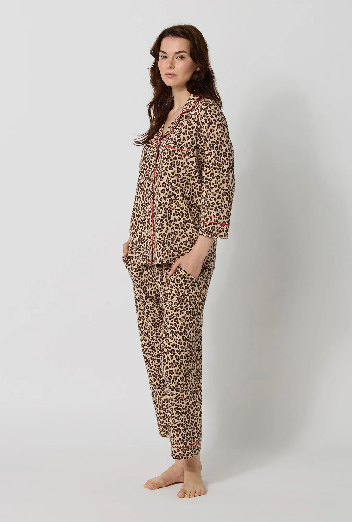 Wild At Heart 3/4 Sleeve Classic Stretch Jersey Cropped Pj Set sold by BedHead product image thumbnail 2