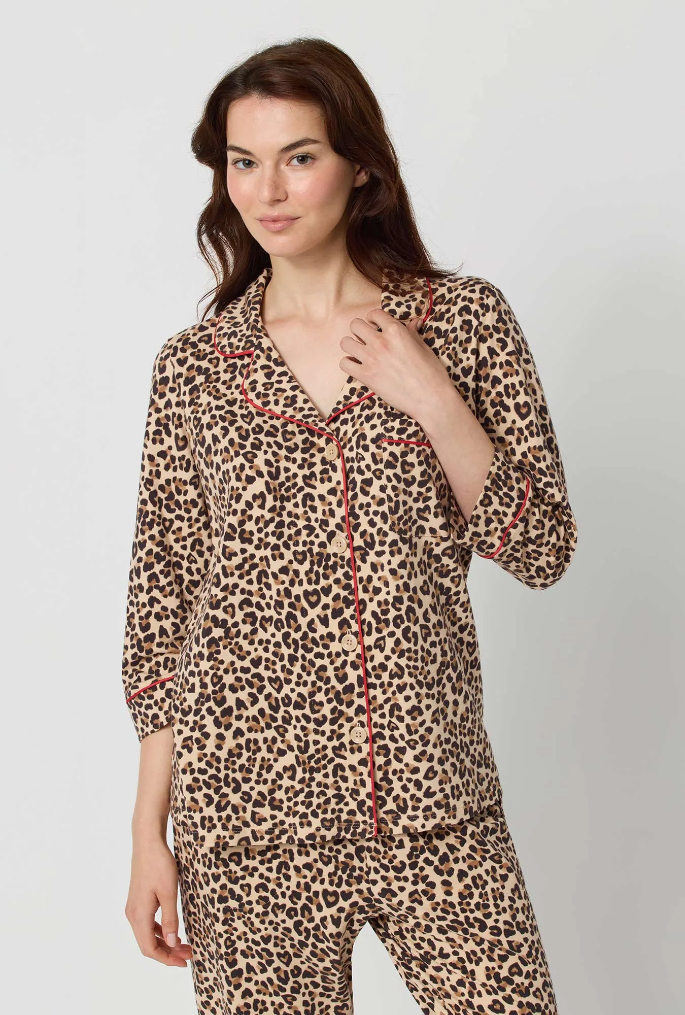 Wild At Heart 3/4 Sleeve Classic Stretch Jersey Cropped Pj Set sold by BedHead product image thumbnail 4