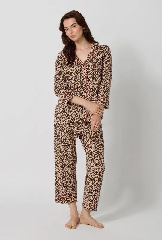 Wild At Heart 3/4 Sleeve Classic Stretch Jersey Cropped Pj Set made by BedHead