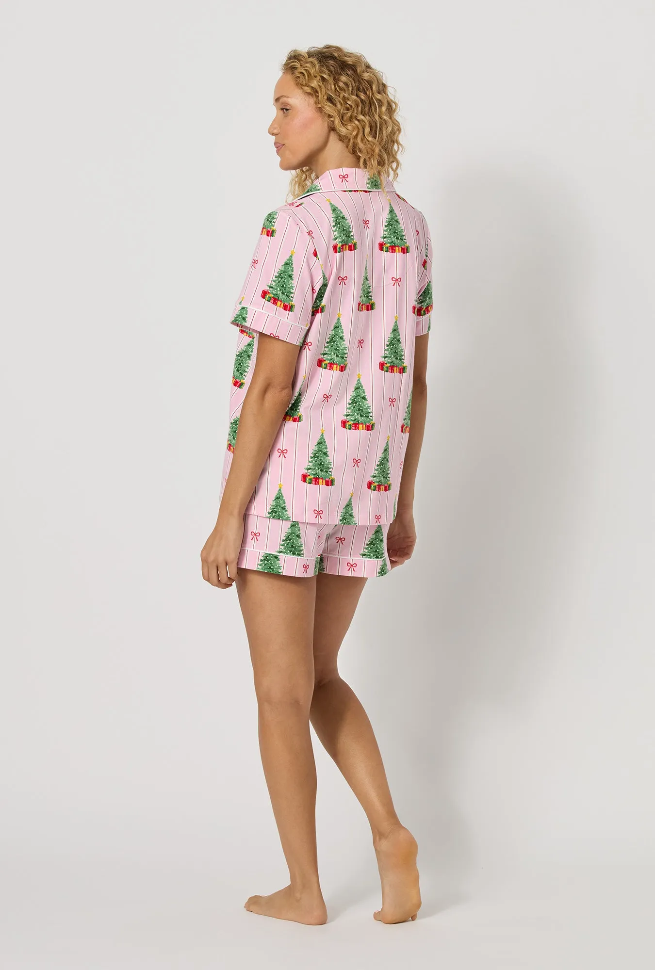 Pretty In Pine Short Sleeve Classic Shorty Stretch Jersey Pj Set sold by BedHead product image thumbnail 4