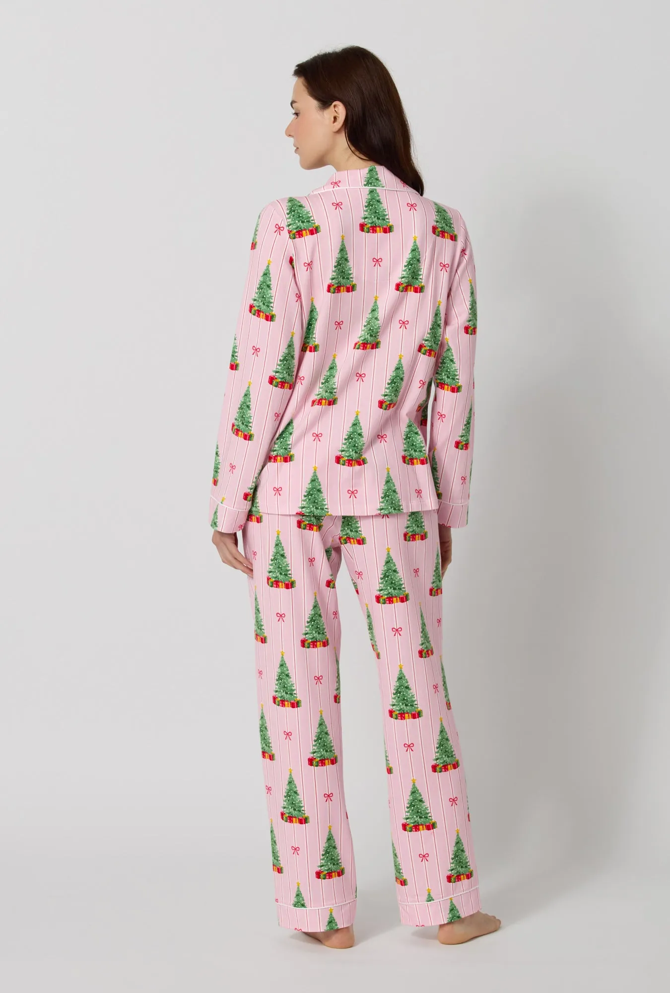 Pretty In Pine Long Sleeve Classic Stretch Jersey Pj Set sold by BedHead product image thumbnail 5