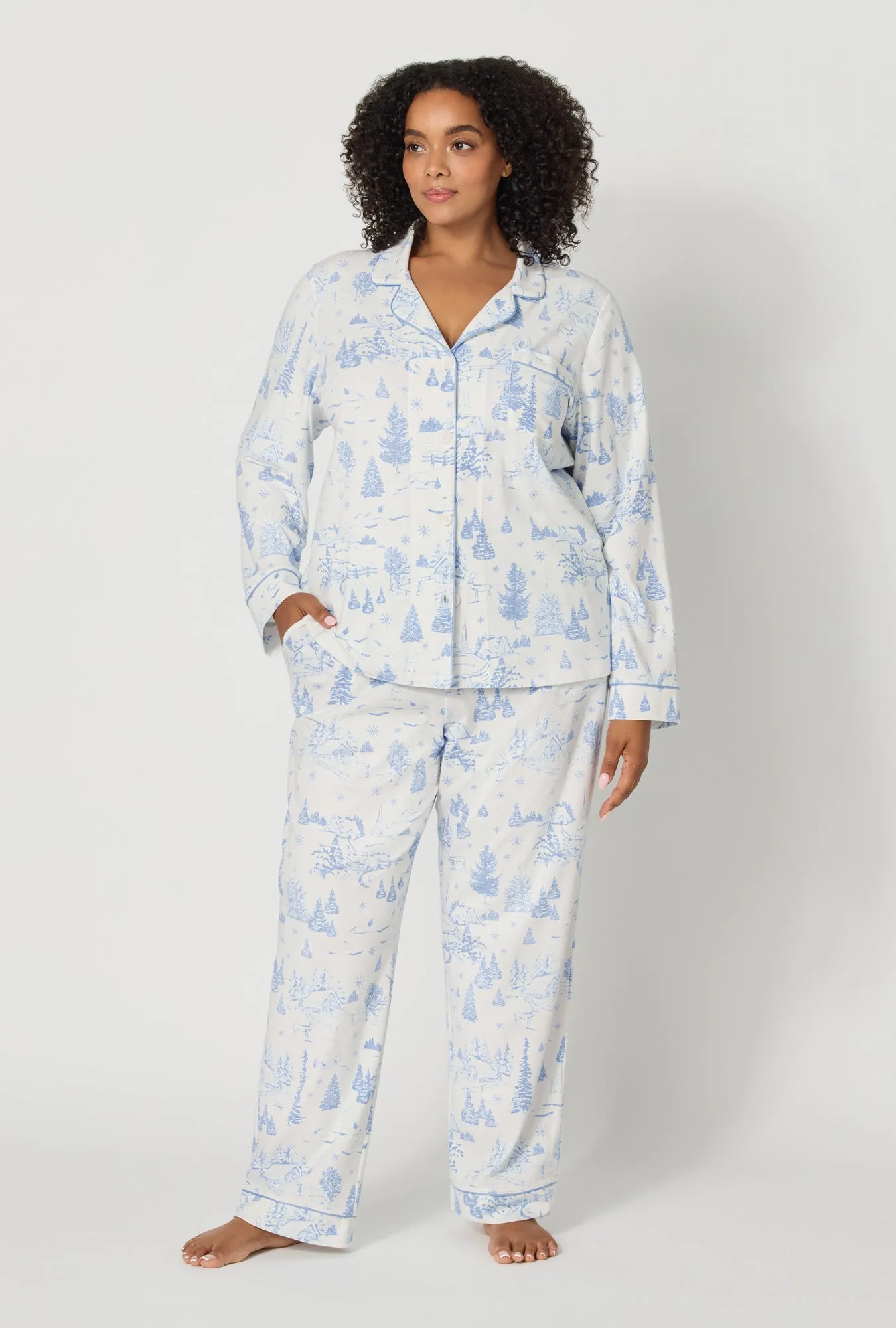 Winter Wonderland Long Sleeve Classic Stretch Jersey Pj Set sold by BedHead product image thumbnail 5