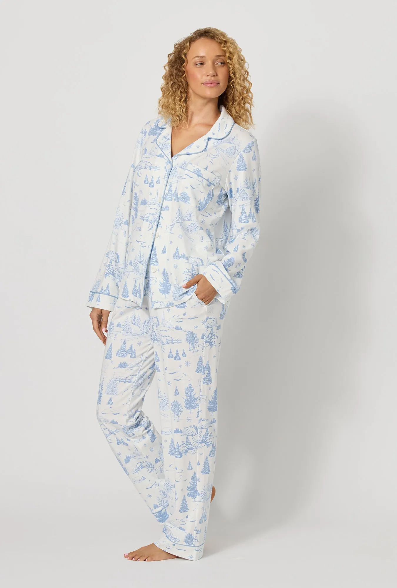 Winter Wonderland Long Sleeve Classic Stretch Jersey Pj Set sold by BedHead product image thumbnail 3