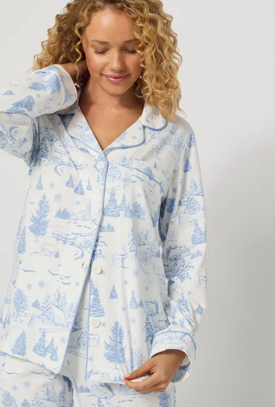 Winter Wonderland Long Sleeve Classic Stretch Jersey Pj Set made by BedHead