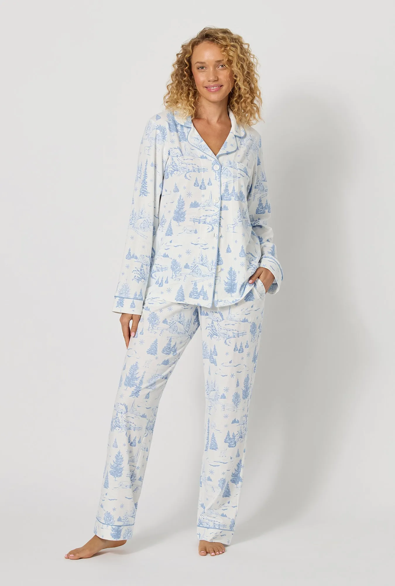 Winter Wonderland Long Sleeve Classic Stretch Jersey Pj Set sold by BedHead product image thumbnail 2