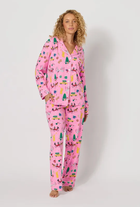 Holiday On Fifth Long Sleeve Classic Stretch Jersey Pj Set made by BedHead