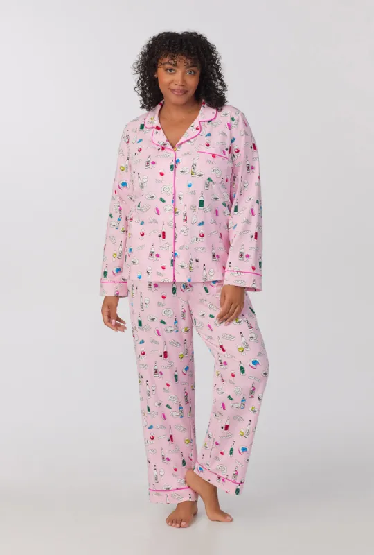 Wine Pairing Long Sleeve Classic Stretch Jersey PJ Set sold by BedHead