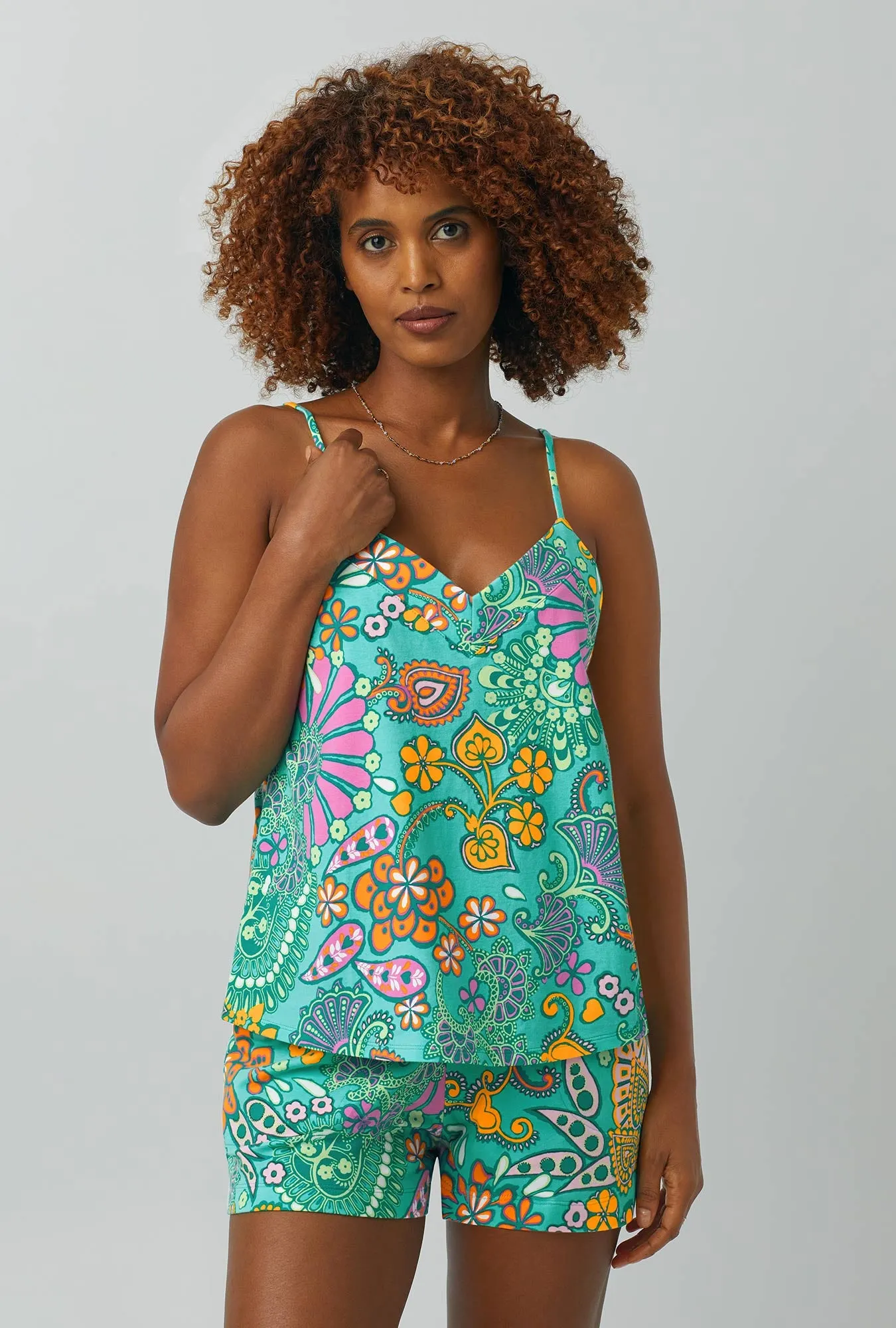 BedHead x Trina Turk Nandini Cami Stretch Jersey Shorty PJ Set sold by BedHead product image thumbnail 4
