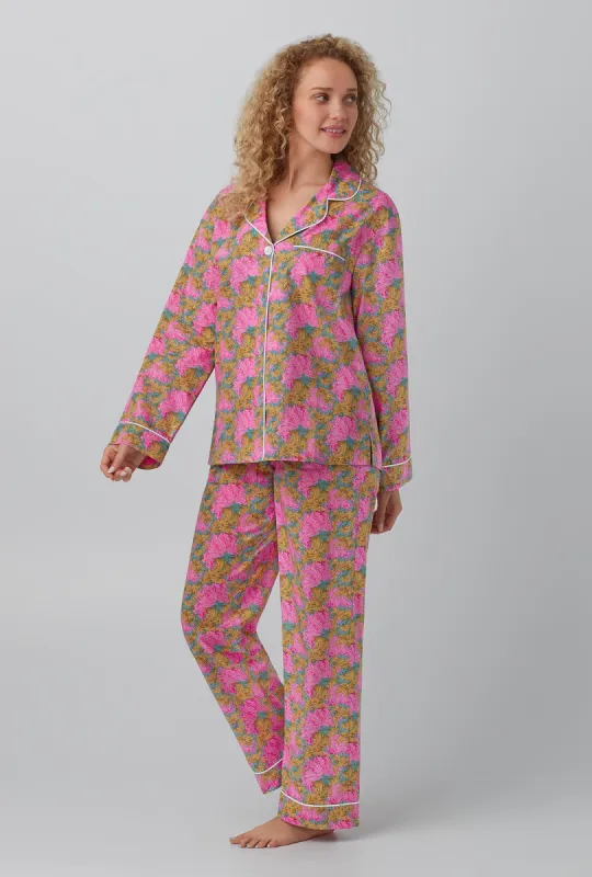 Laura's Reverie Long Sleeve Classic Woven Cotton Tana Lawn® PJ Set Made with Liberty Fabrics sold by BedHead