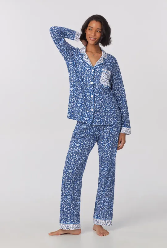 Through The Woods Long Sleeve Classic Stretch Jersey PJ Set sold by BedHead