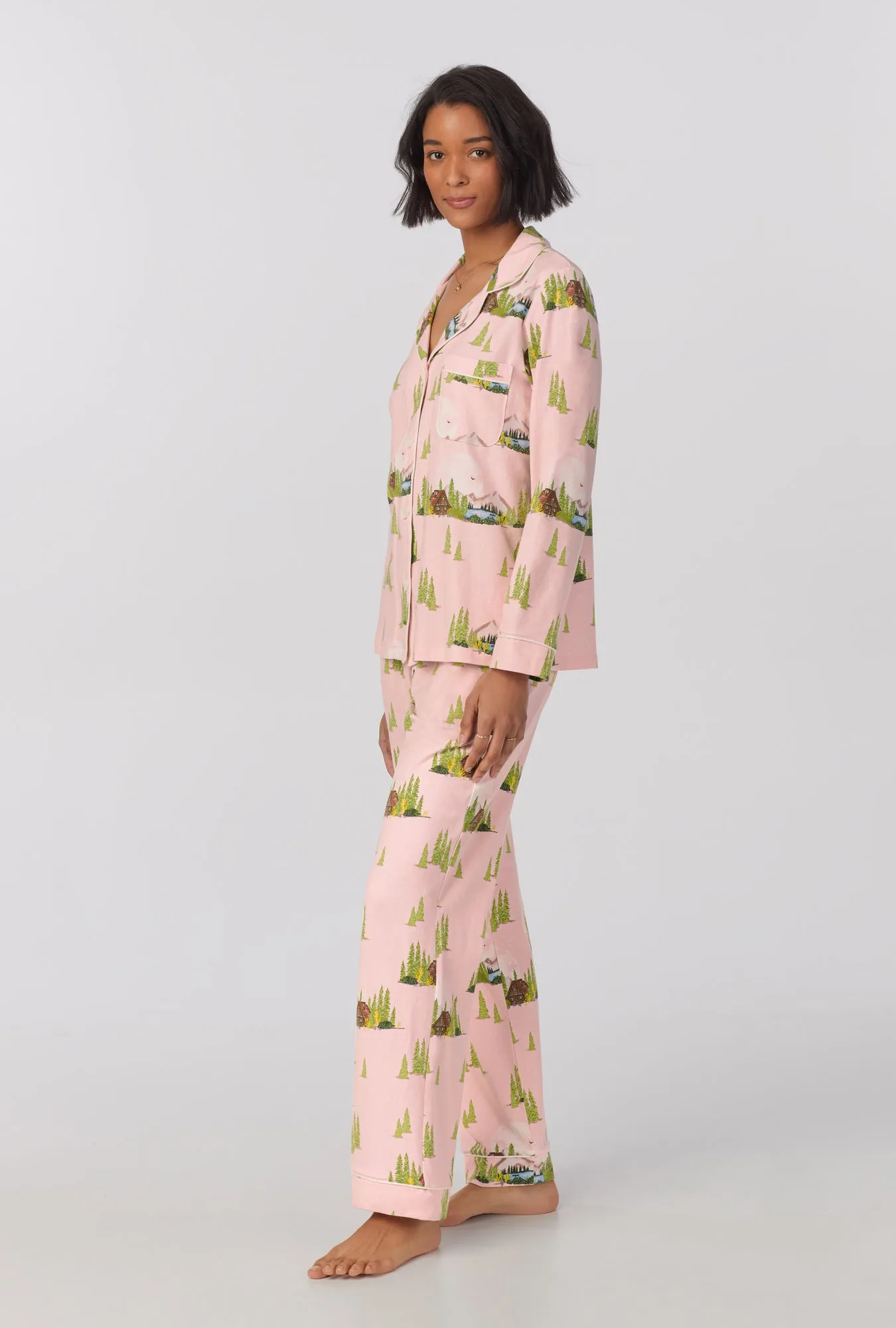 Pine Lake Long Sleeve Classic Stretch Jersey PJ Set sold by BedHead product image thumbnail 3