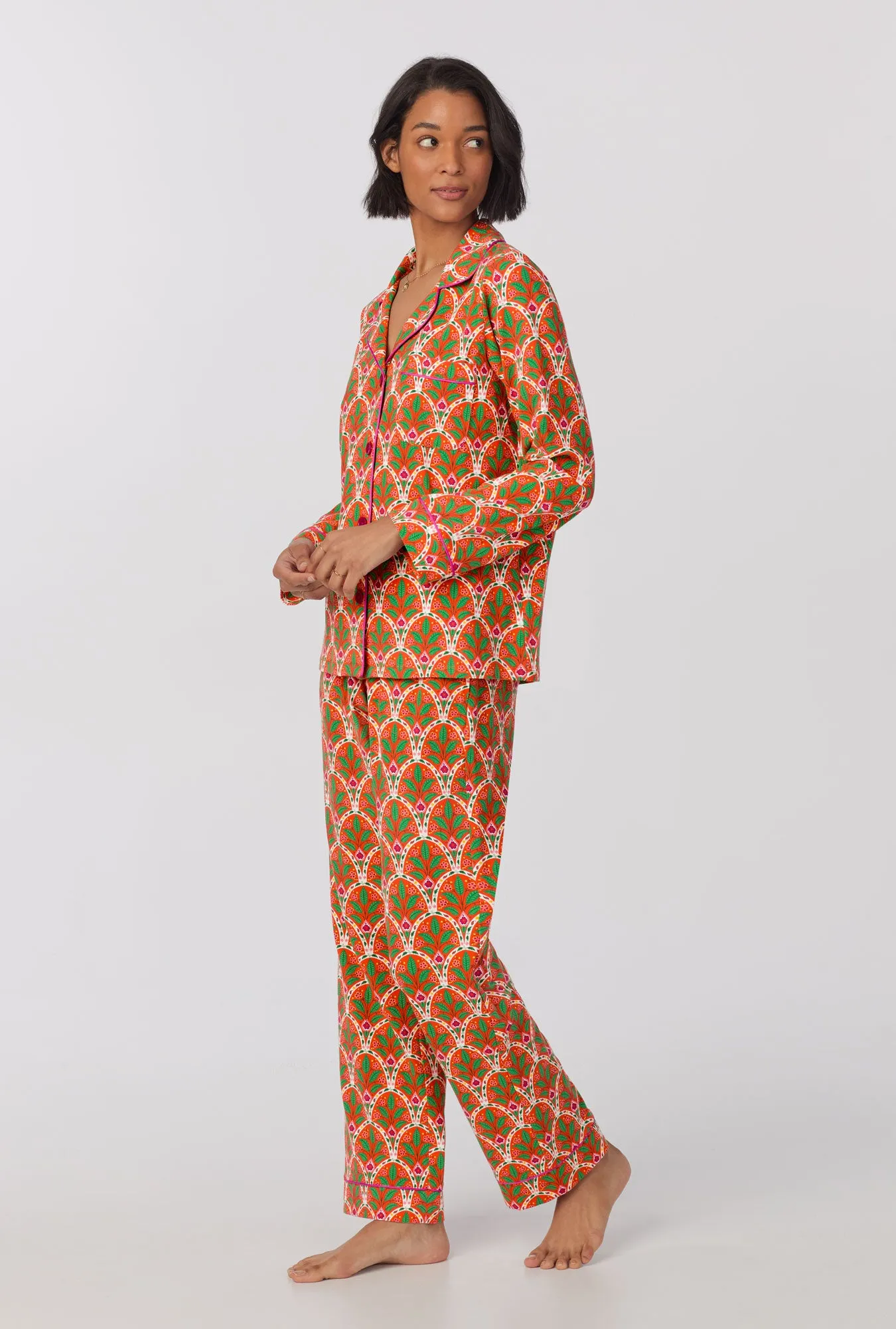 Tangier Tile Long Sleeve Classic Stretch Jersey PJ Set sold by BedHead product image thumbnail 3