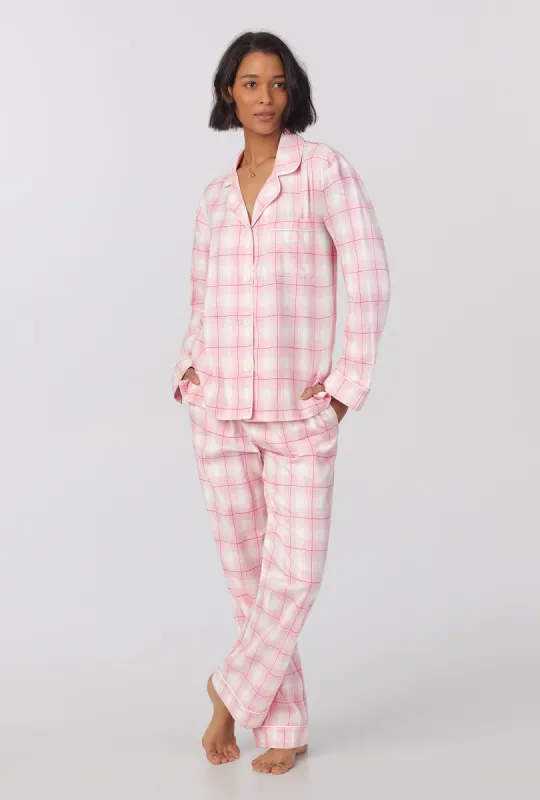 Mountain Plaid Long Sleeve Classic Woven cotton portuguese flannel PJ Set sold by BedHead