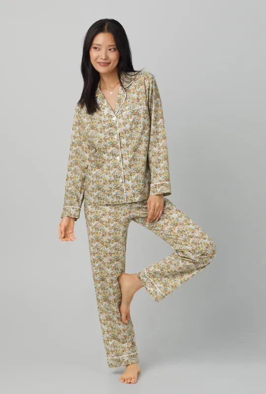 Penstemon Long Sleeve Classic Woven Cotton Tana Lawn® PJ Set Made with Liberty Fabrics sold by BedHead