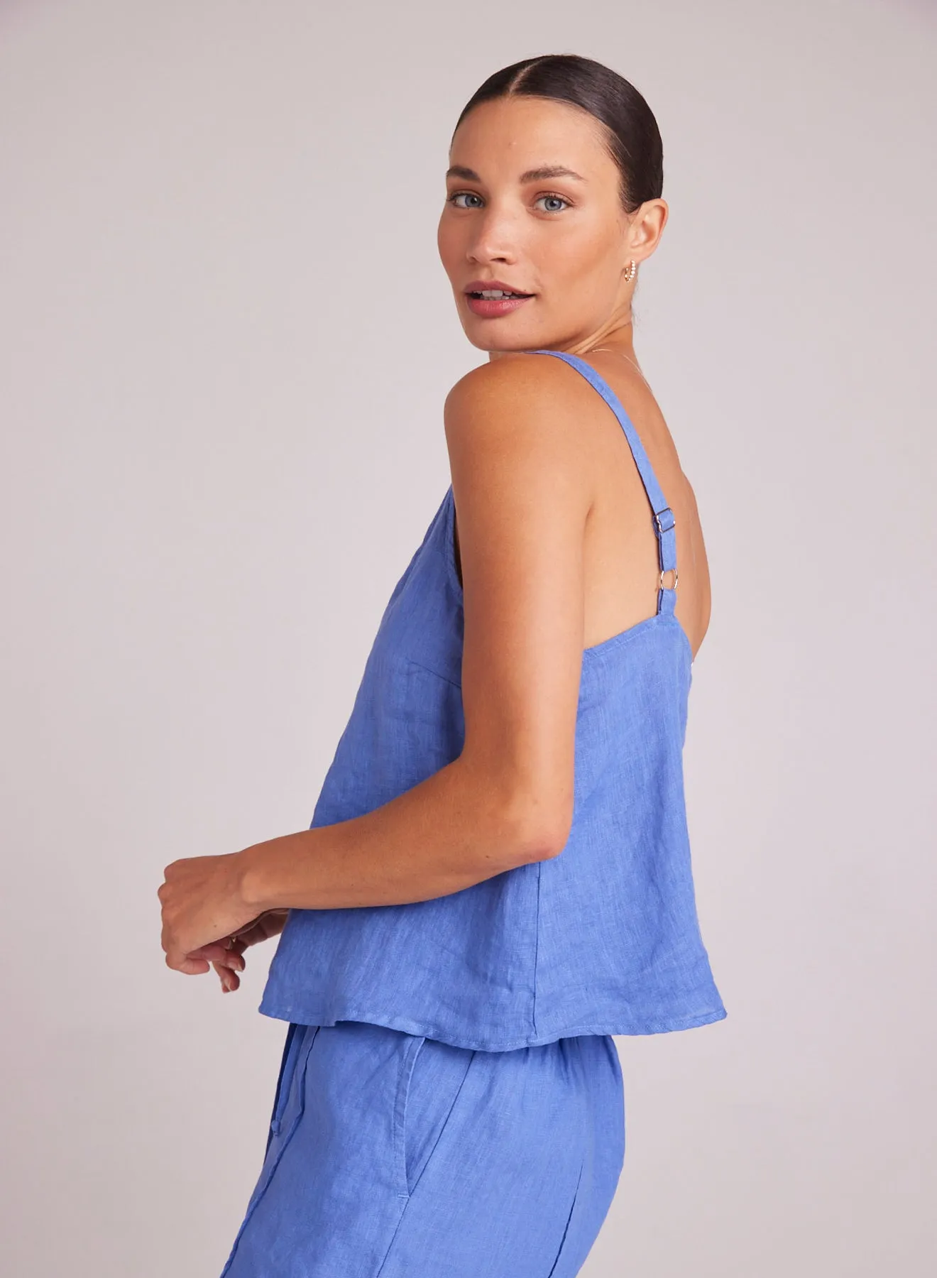 Button Front Cami - Bahia Blue sold by Bella Dahl product image thumbnail 3