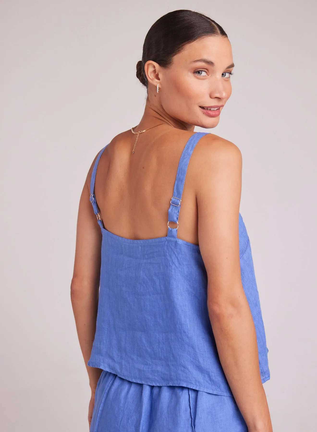 Button Front Cami - Bahia Blue sold by Bella Dahl product image thumbnail 2
