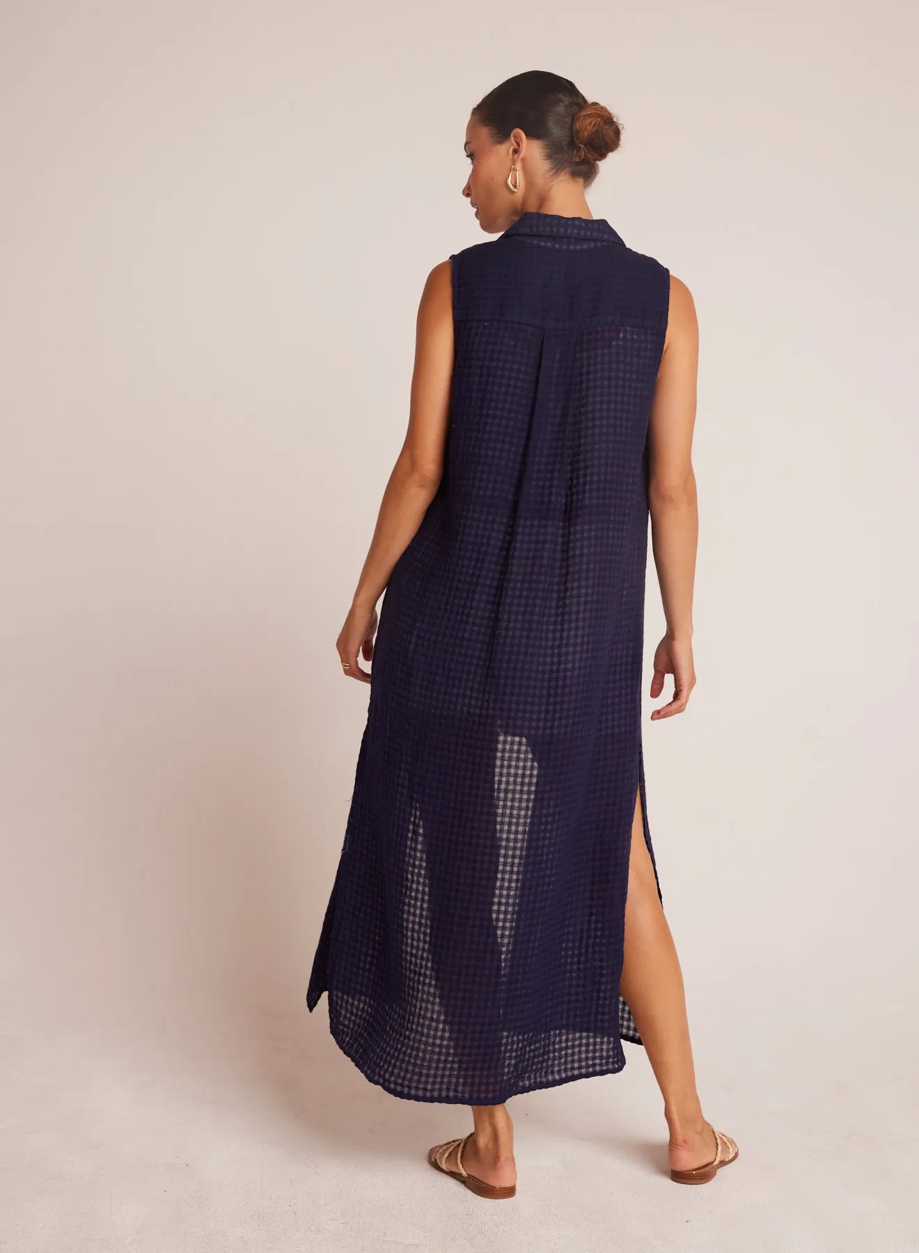 Side Slit Duster Dress - Tropic Navy sold by Bella Dahl product image thumbnail 2