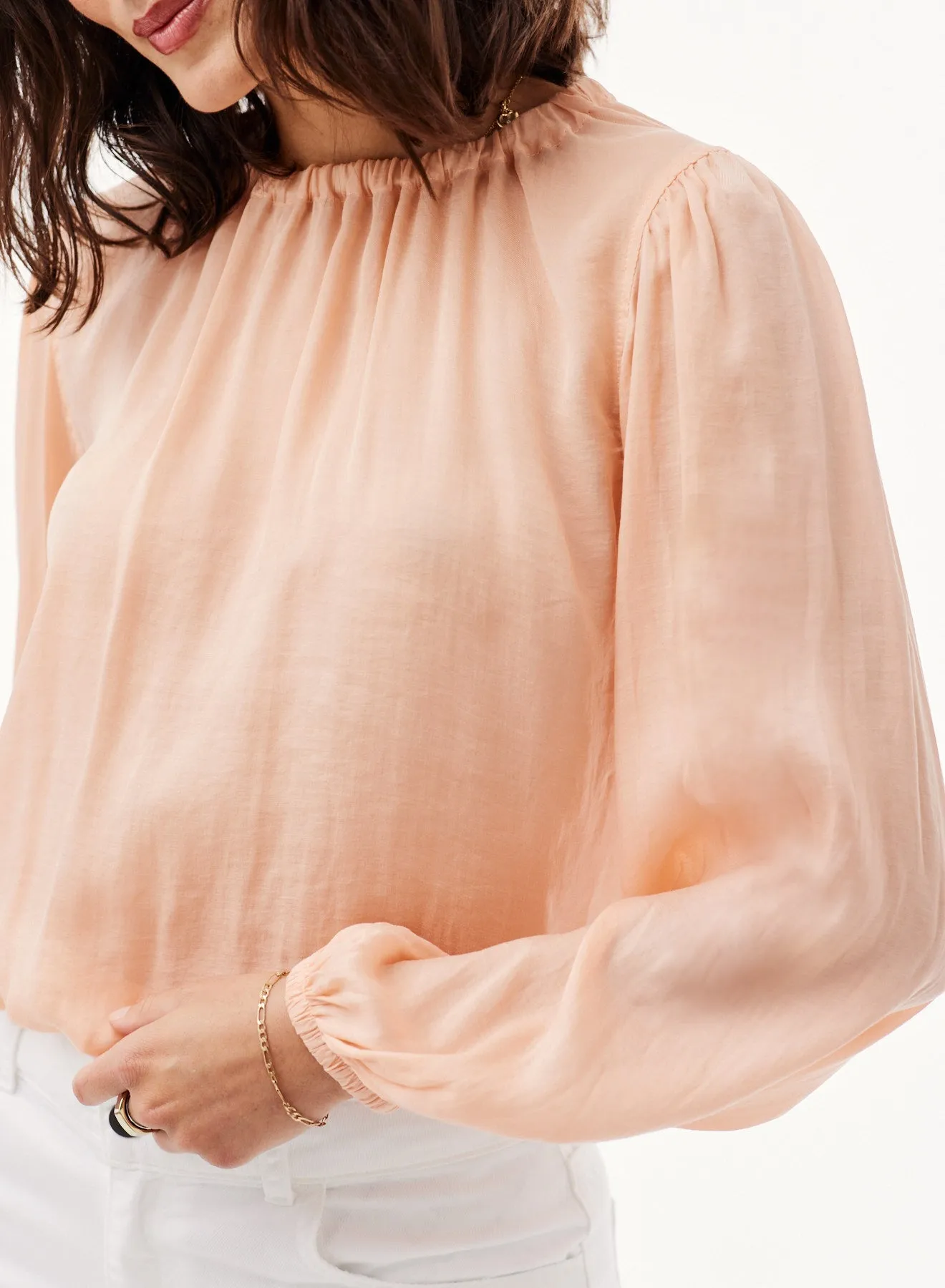 Elastic Shirred Top - Peach Clouds sold by Bella Dahl product image thumbnail 3