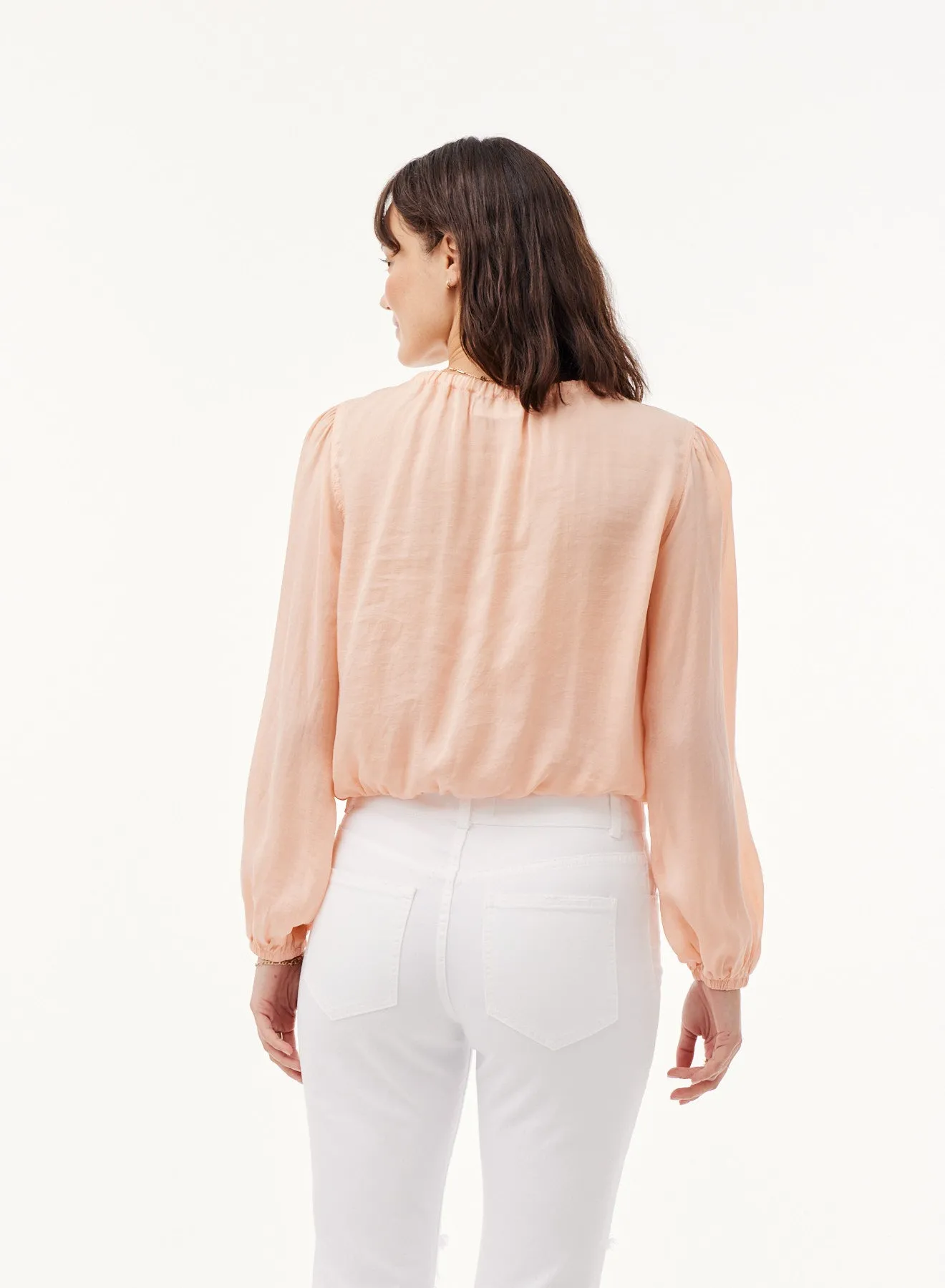 Elastic Shirred Top - Peach Clouds sold by Bella Dahl product image thumbnail 2