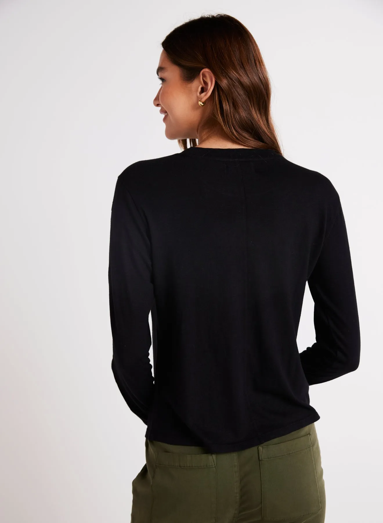 Long Sleeve Crew Tee - Black sold by Bella Dahl product image thumbnail 2