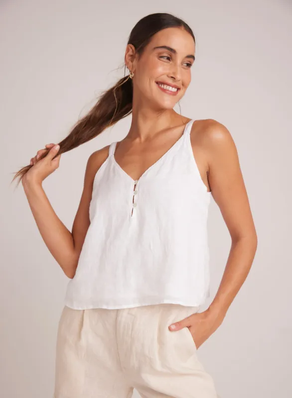 Button Front Cami - White sold by Bella Dahl