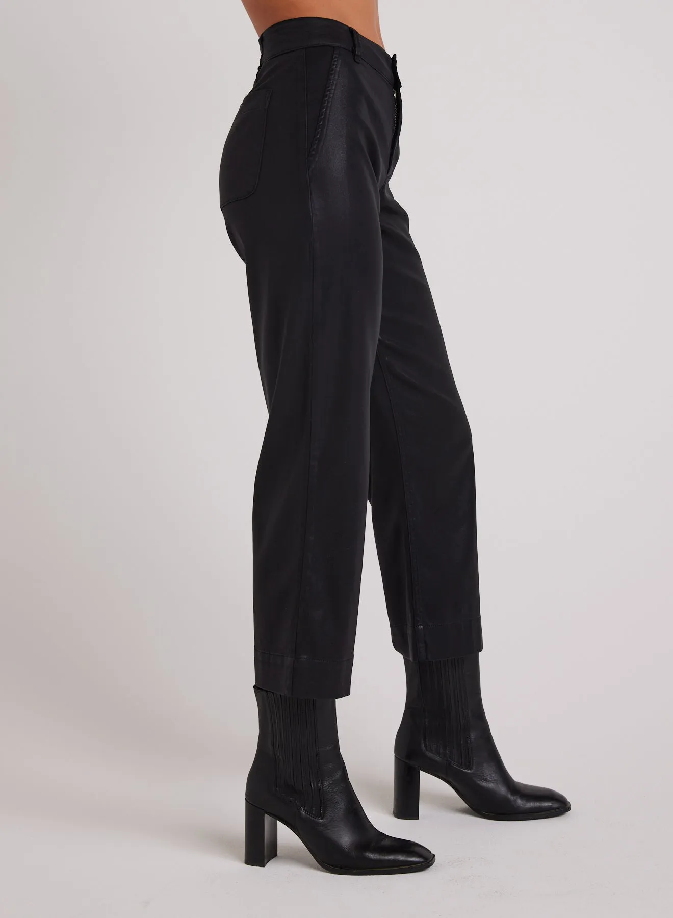 Faux Leather Saige Wide Leg Crop - Black sold by Bella Dahl product image thumbnail 3