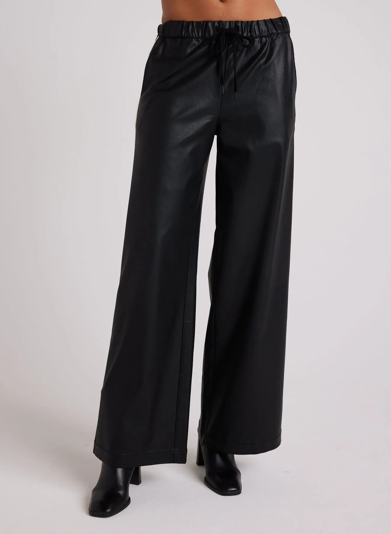 Coated Faux Leather Wide Leg Pant - Black sold by Bella Dahl product image thumbnail 3