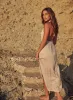 Smocked Waist Halter Midi Dress - Sandy Ivory sold by Bella Dahl