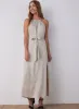 Smocked Waist Halter Midi Dress - Sandy Ivory sold by Bella Dahl