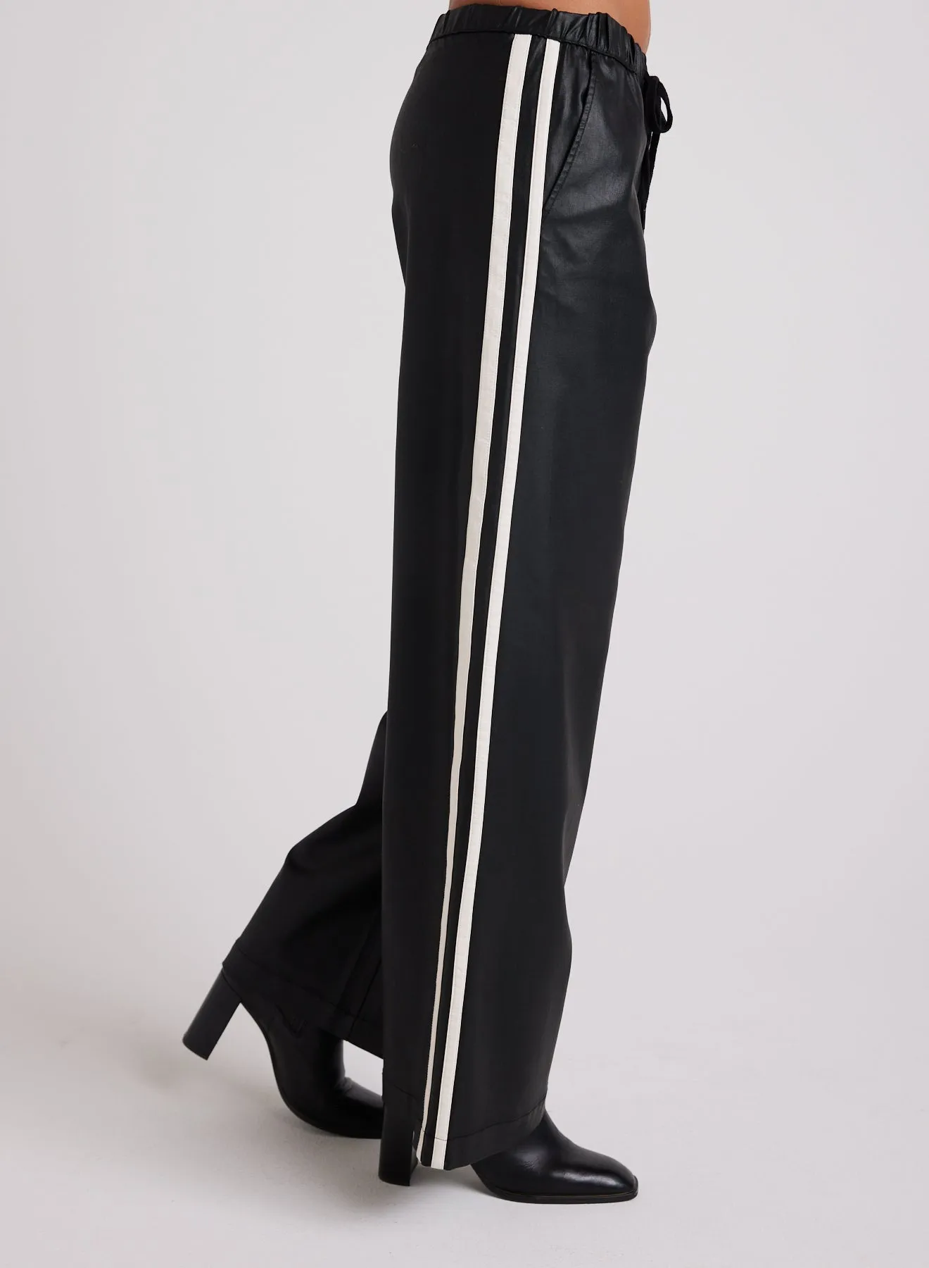 Coated Faux Leather Wide Leg Pant - Black sold by Bella Dahl product image thumbnail 2
