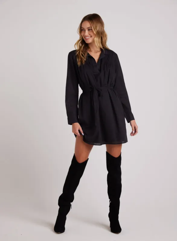 Long Sleeve Pintuck Dress - Black sold by Bella Dahl