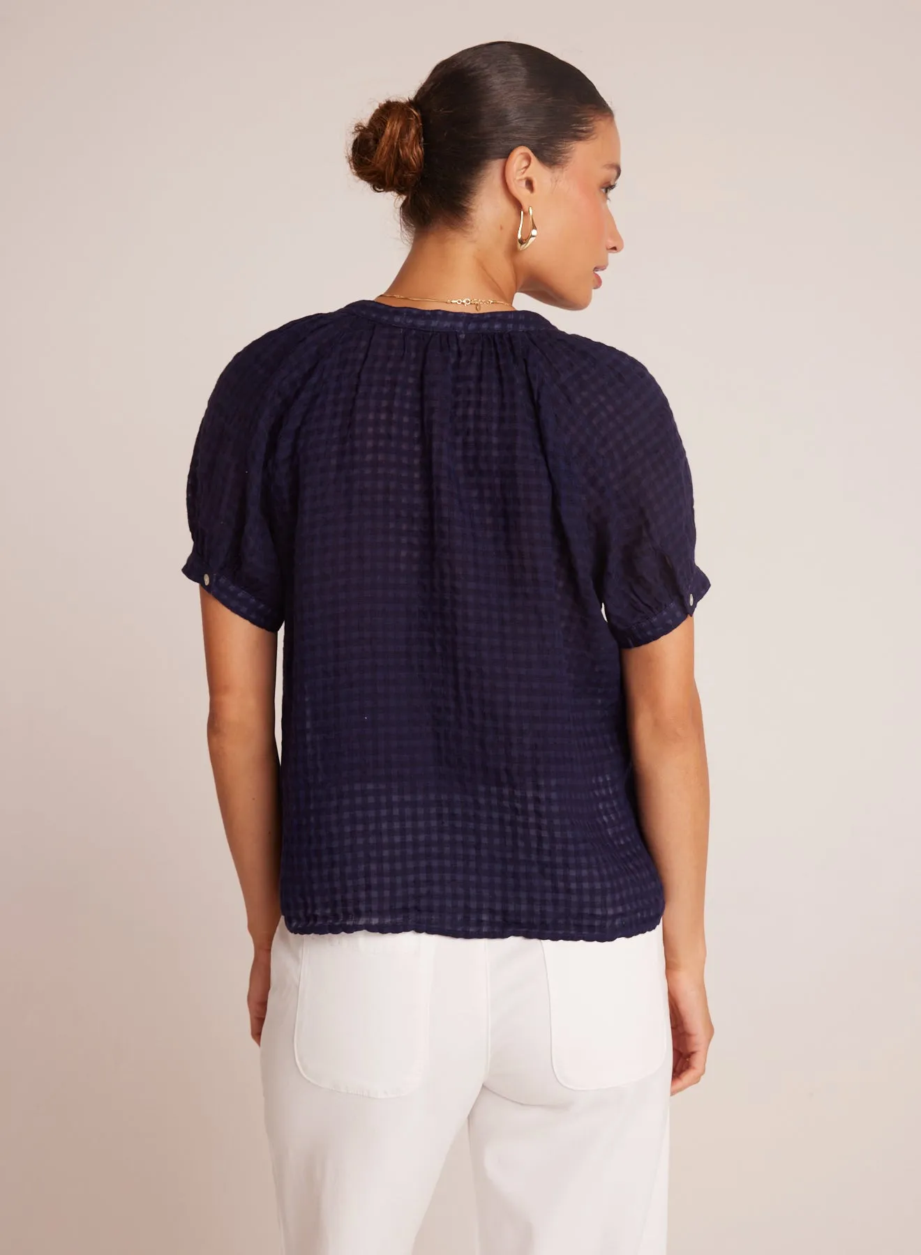 Short Sleeve Raglan Pullover - Tropic Navy sold by Bella Dahl product image thumbnail 2