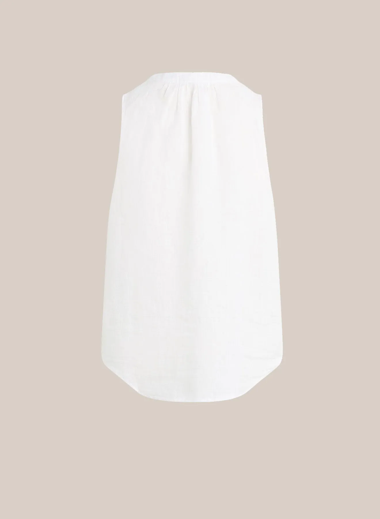 Sleeveless Shirred Shoulder Blouse - White sold by Bella Dahl product image thumbnail 2