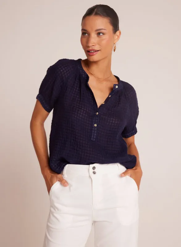 Short Sleeve Raglan Pullover - Tropic Navy sold by Bella Dahl