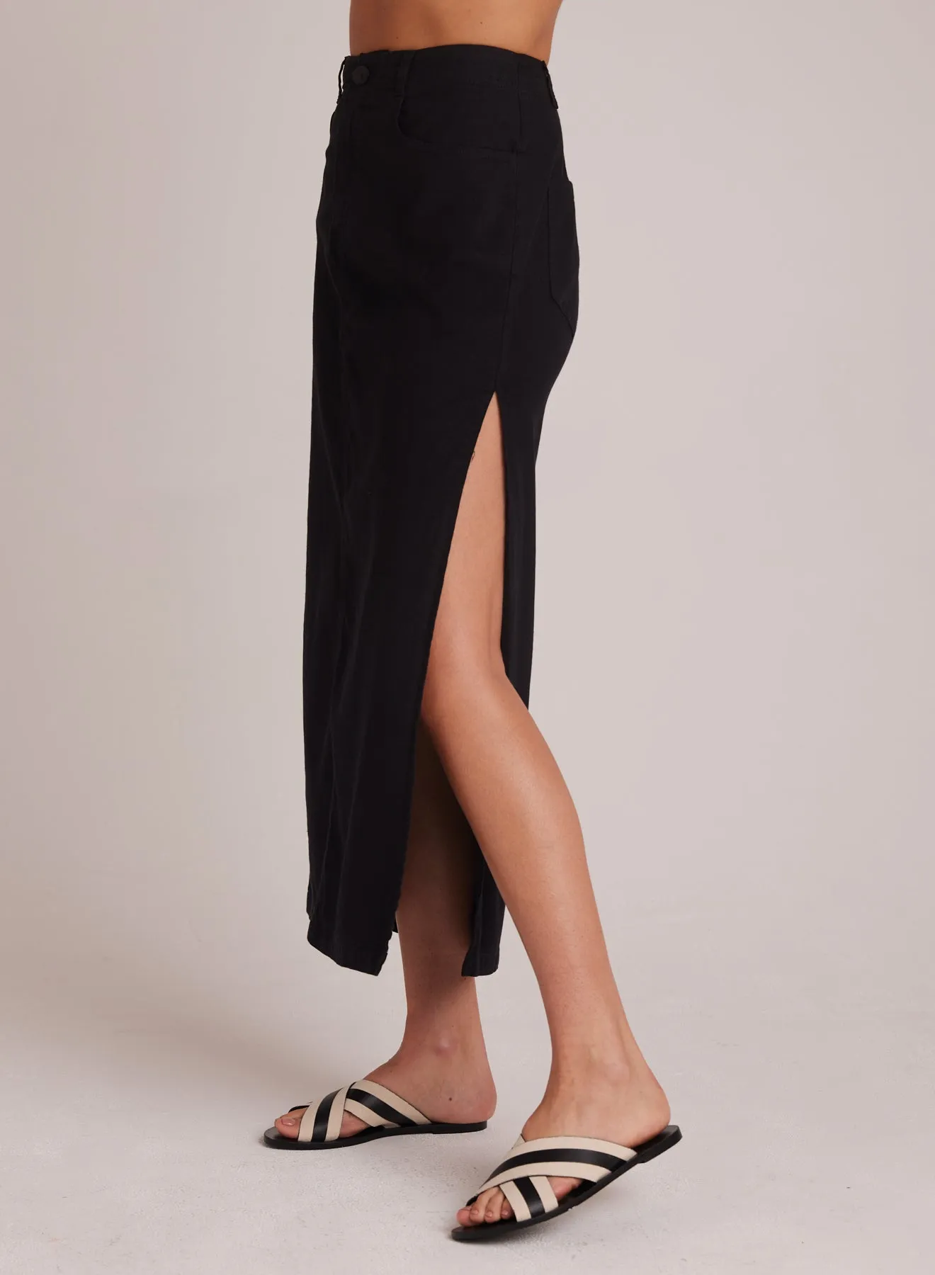 Indigo Side Slit Skirt - Black sold by Bella Dahl product image thumbnail 4