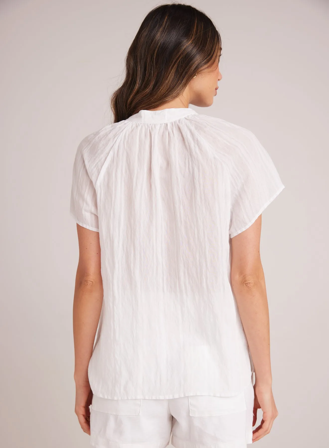 Short Sleeve Pocket Pullover - White sold by Bella Dahl product image thumbnail 2