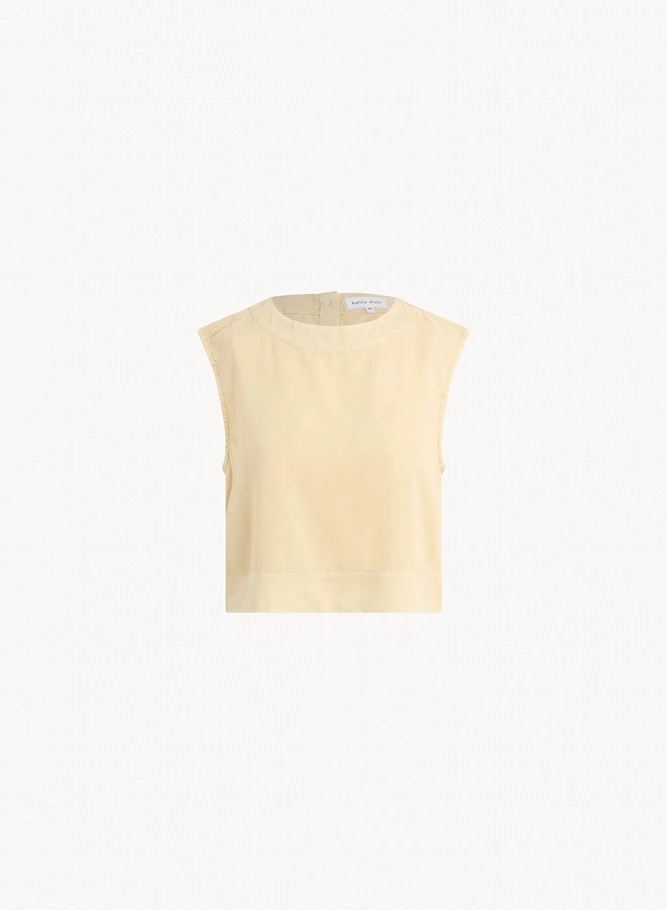 Boxy Button Back Top - Summer Khaki sold by Bella Dahl