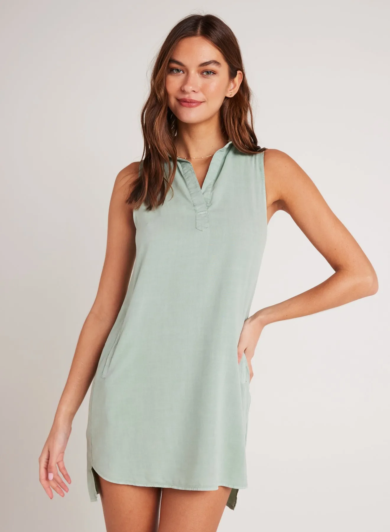 Sleeveless A-Line Dress - Oasis Green sold by Bella Dahl