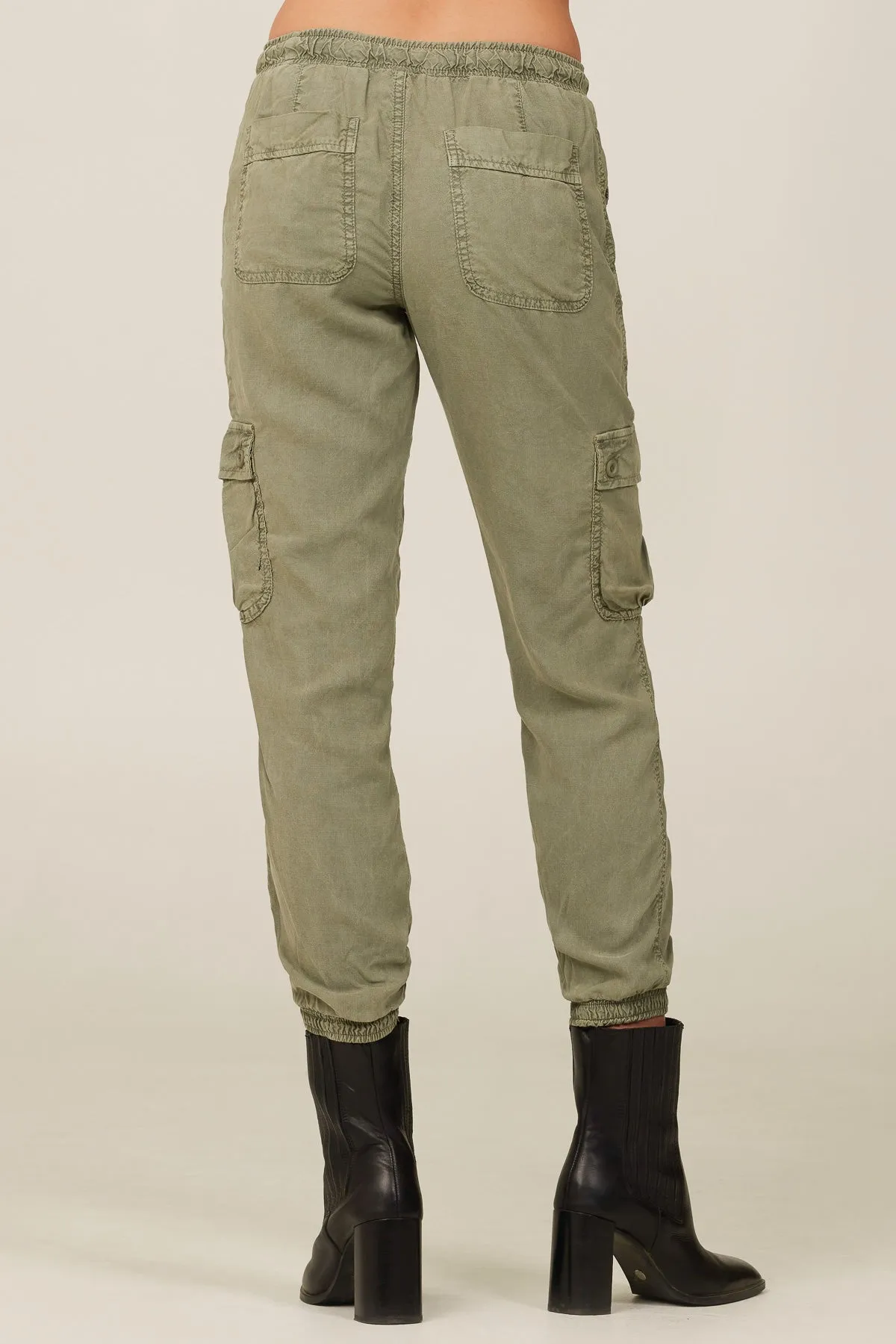 Cargo Track Pants - Soft Army sold by Bella Dahl product image thumbnail 4