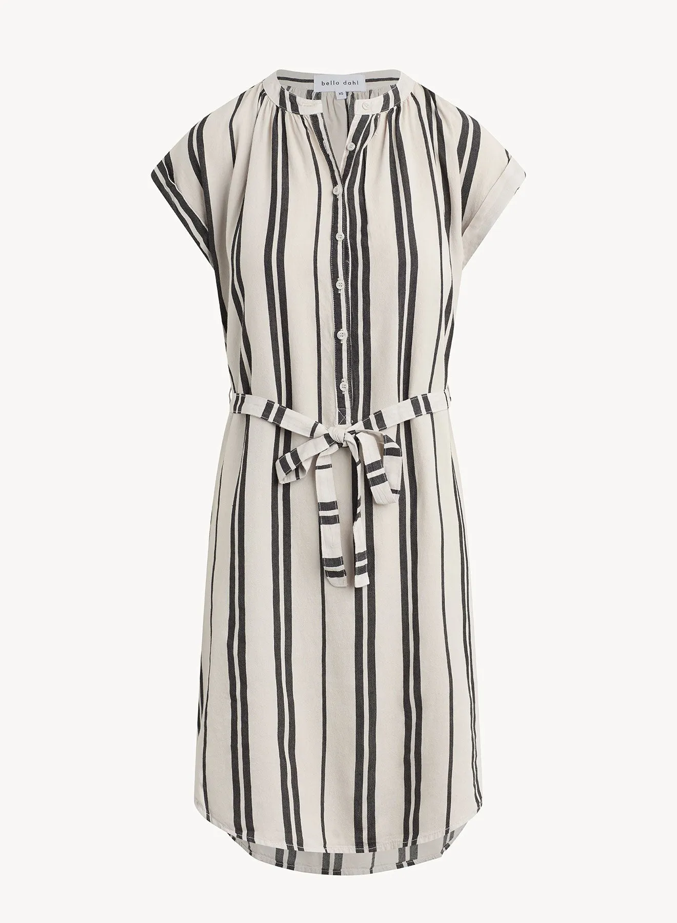 Belted Cap Sleeve Dress - Soft Ecru sold by Bella Dahl