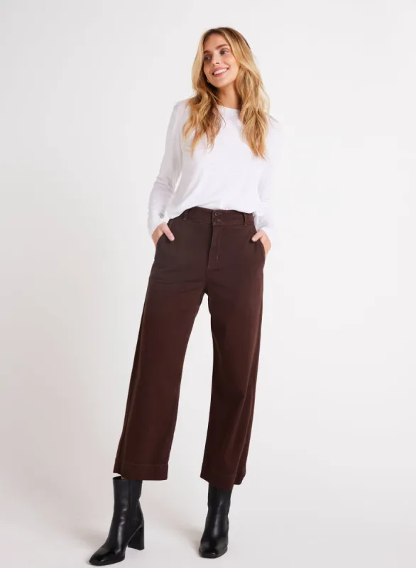 Saige Wide Leg Crop - Chocolate Plum sold by Bella Dahl