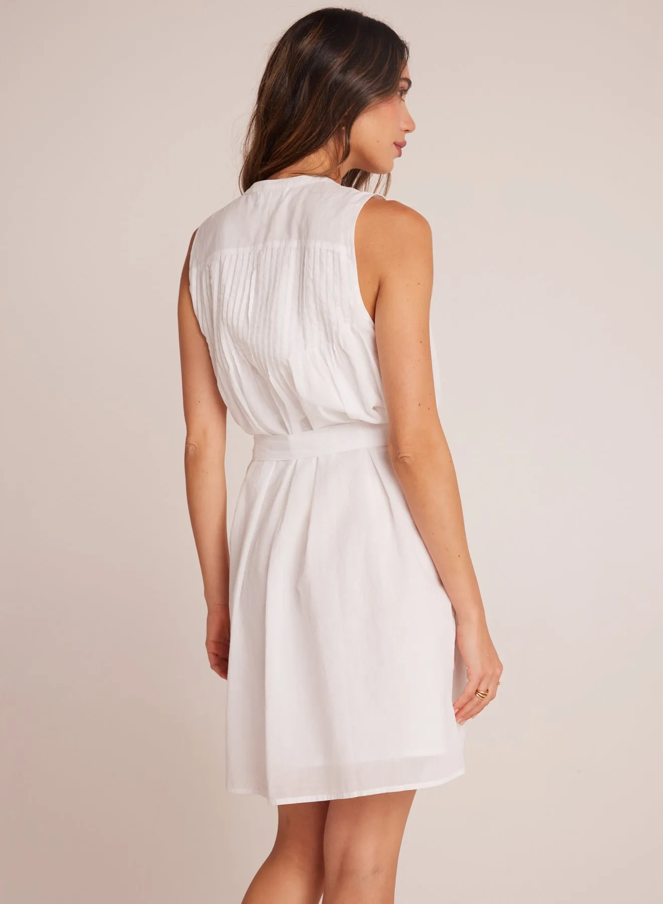Sleeveless Pintuck Shirt Dress - White sold by Bella Dahl product image thumbnail 2