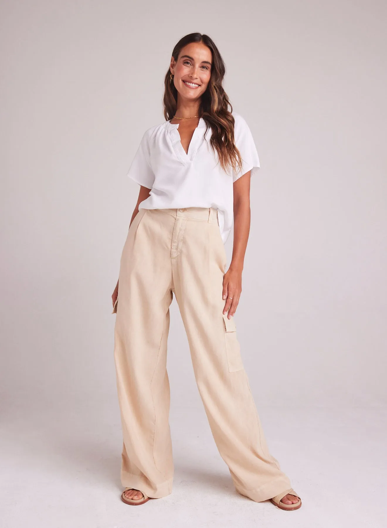 Cargo Wide Leg - Summer Khaki sold by Bella Dahl