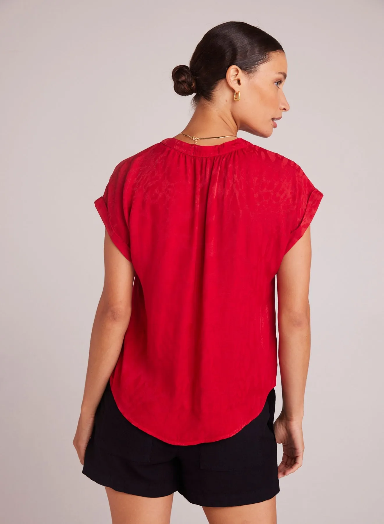 Cap Sleeve Henley - Summer Rouge sold by Bella Dahl product image thumbnail 2