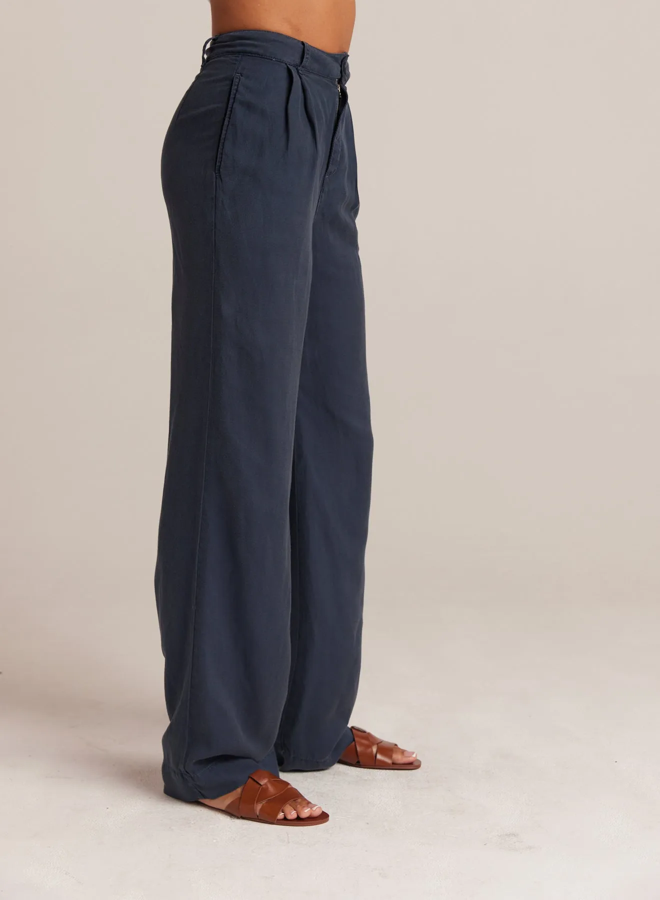 Greta Pleated Wide Leg Trouser - Coastal Navy sold by Bella Dahl product image thumbnail 4