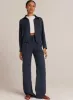Greta Pleated Wide Leg Trouser - Coastal Navy sold by Bella Dahl