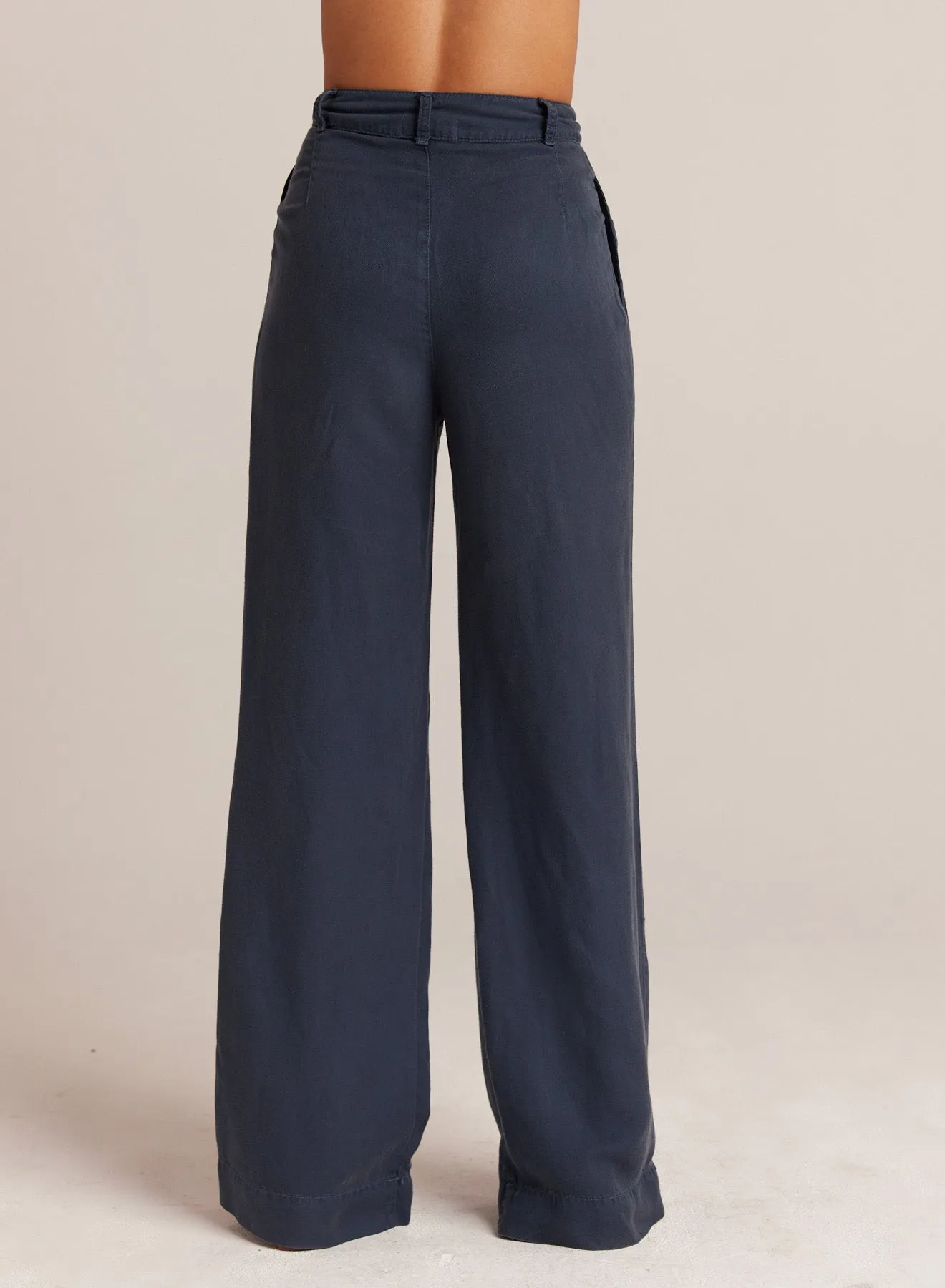 Greta Pleated Wide Leg Trouser - Coastal Navy sold by Bella Dahl product image thumbnail 2
