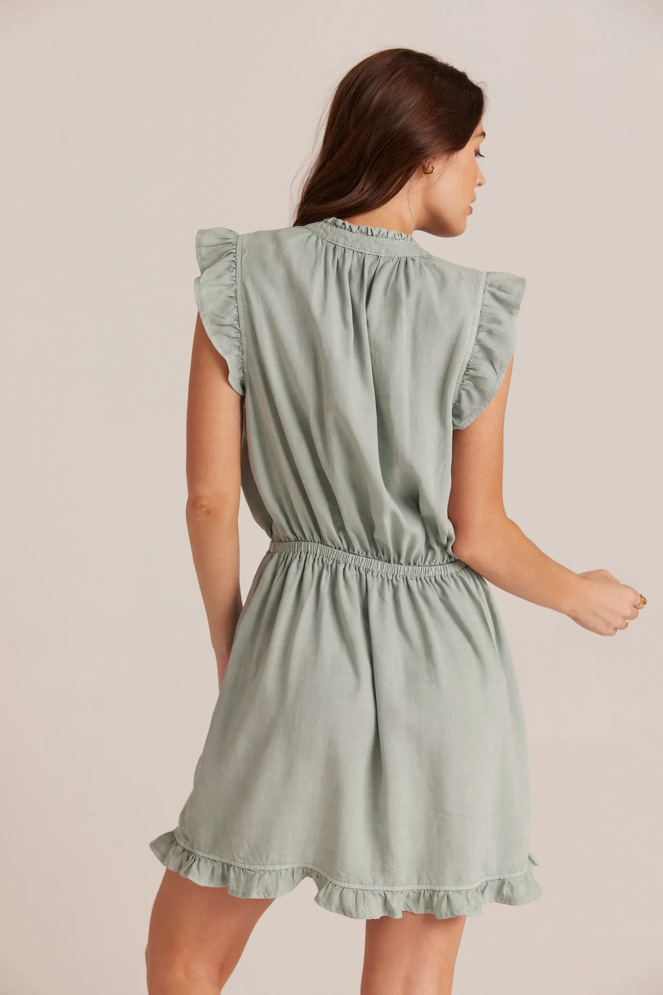 Ruffle Sleeve Mini Dress - Oasis Green sold by Bella Dahl product image thumbnail 2