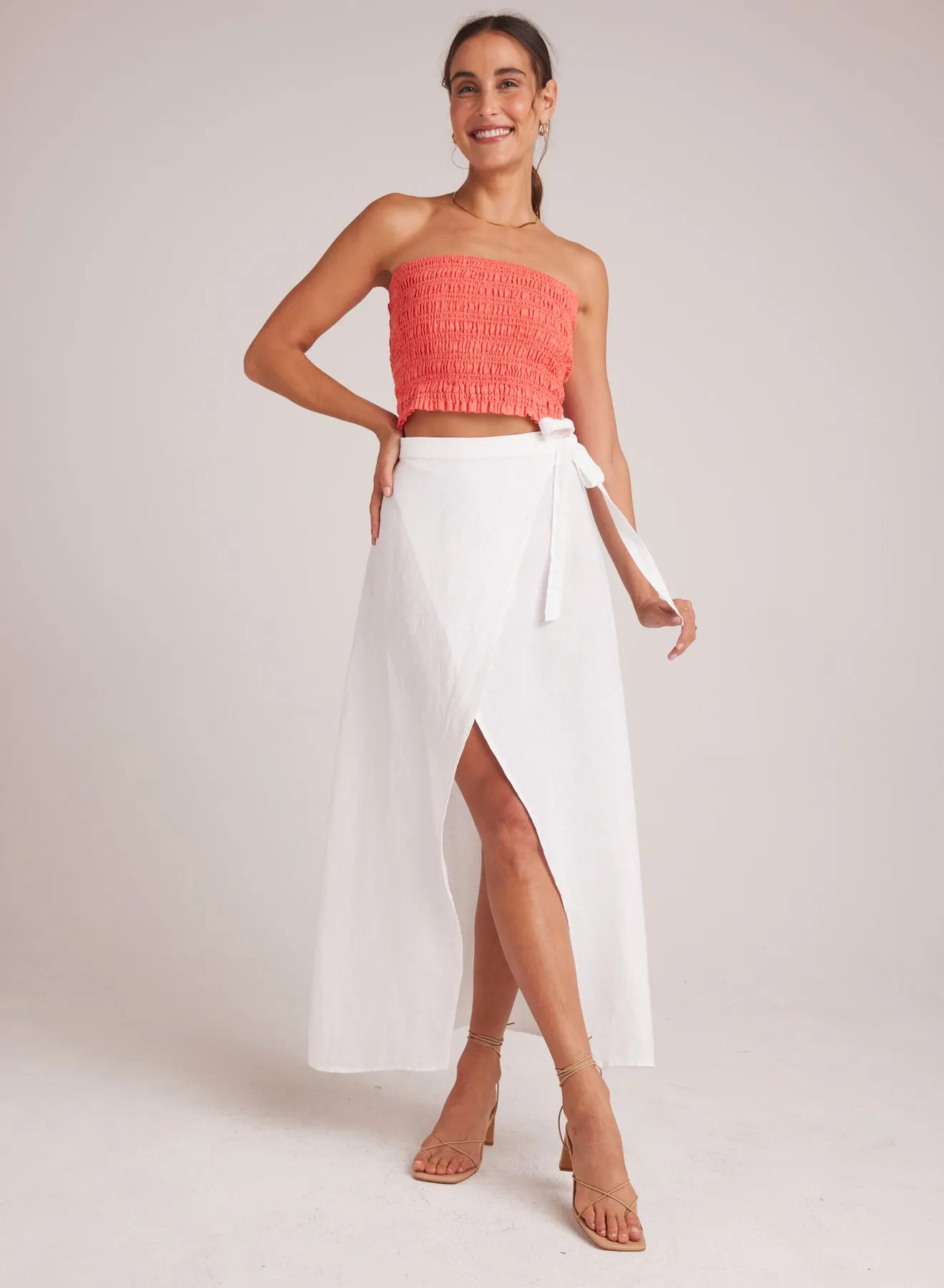 Maxi Wrap Skirt - White sold by Bella Dahl