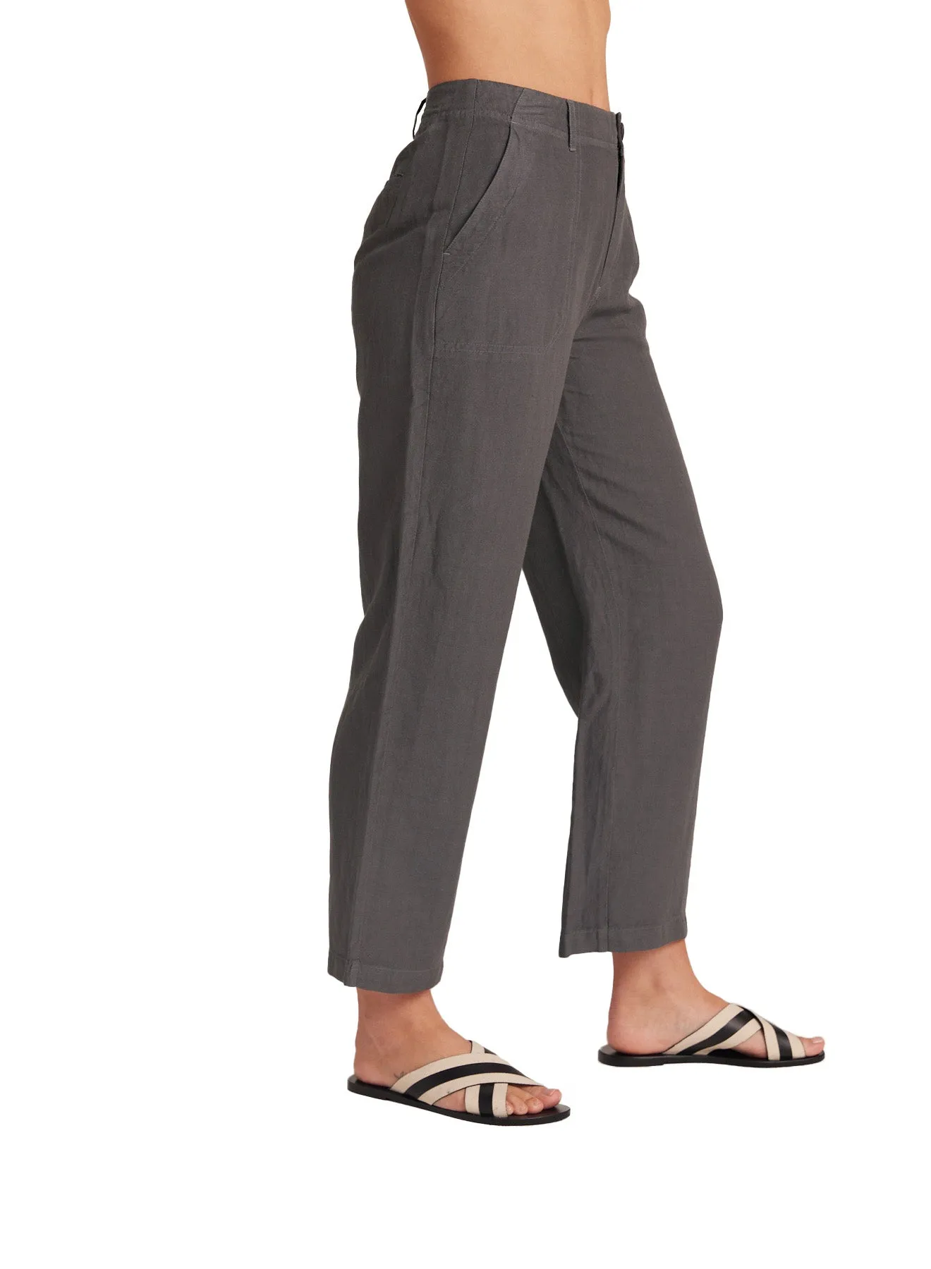 Blakely Utility Wide Leg Crop - Charcoal Shadow sold by Bella Dahl product image thumbnail 4